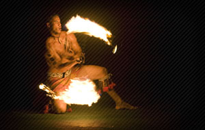 fire dancing show