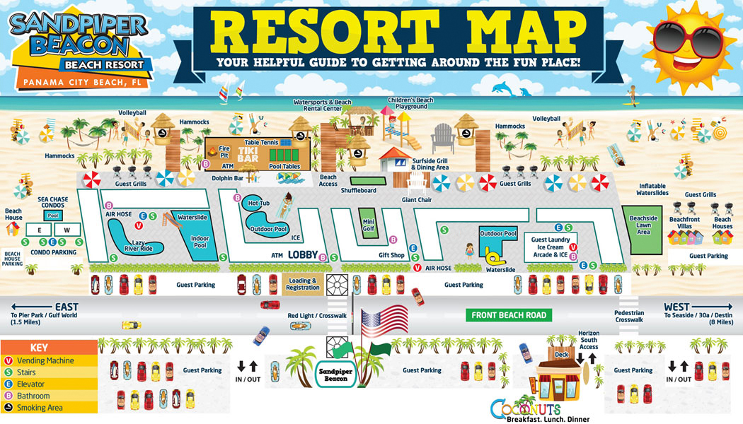 map of panama city beach florida condos Resort Map Of The Sandpiper Beacon Panama City Beach Florida map of panama city beach florida condos