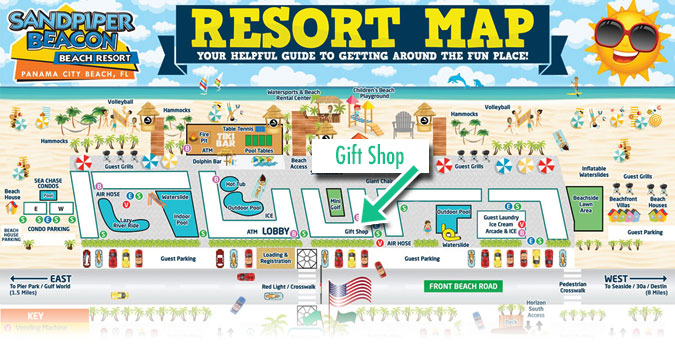gift shop location within the resort