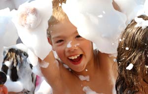 foam pit parties on the beach