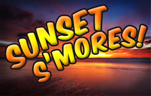 S'mores on the Beach at Sunset