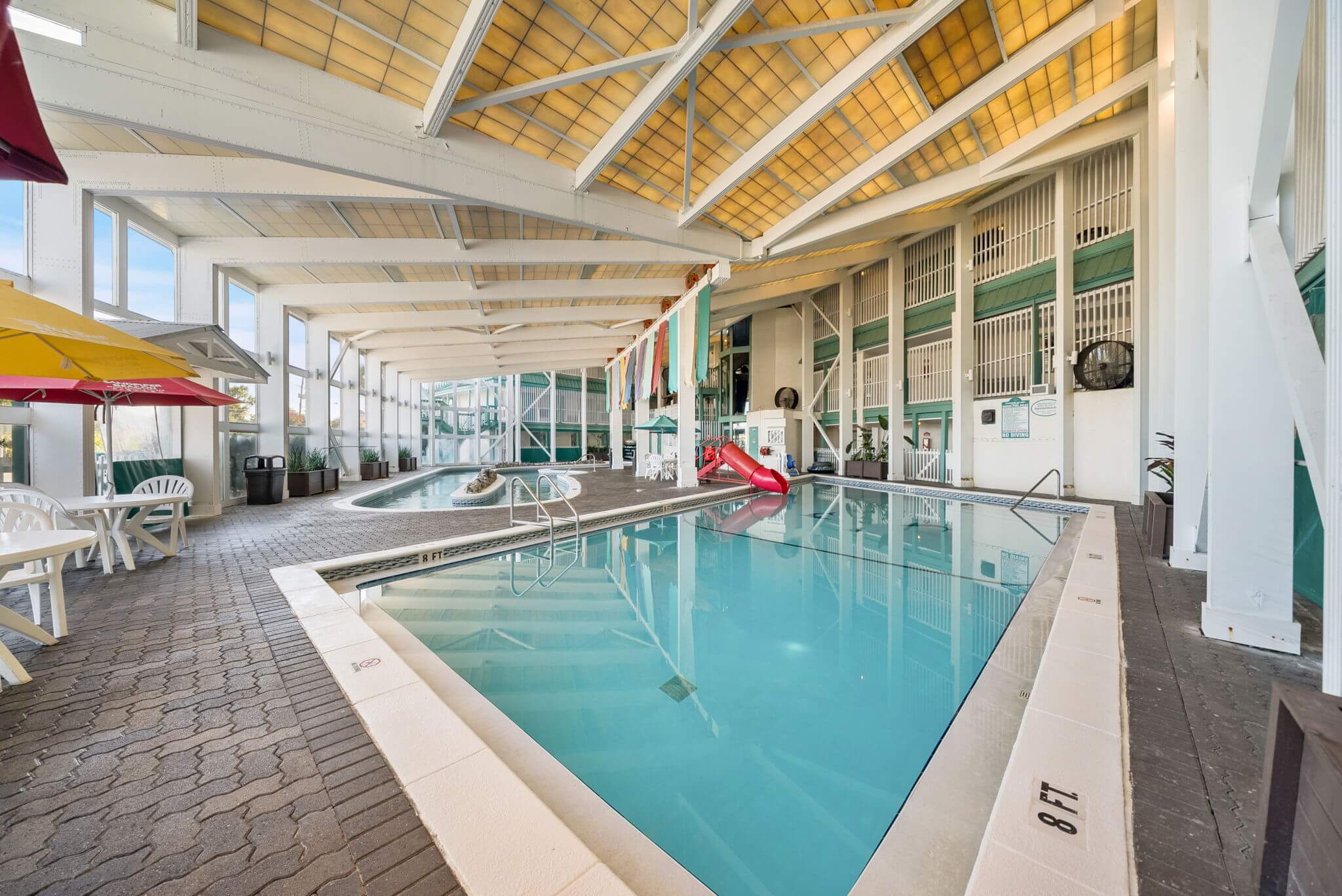 Indoor Heated Pool at Sandpiper Beacon Beach Resort