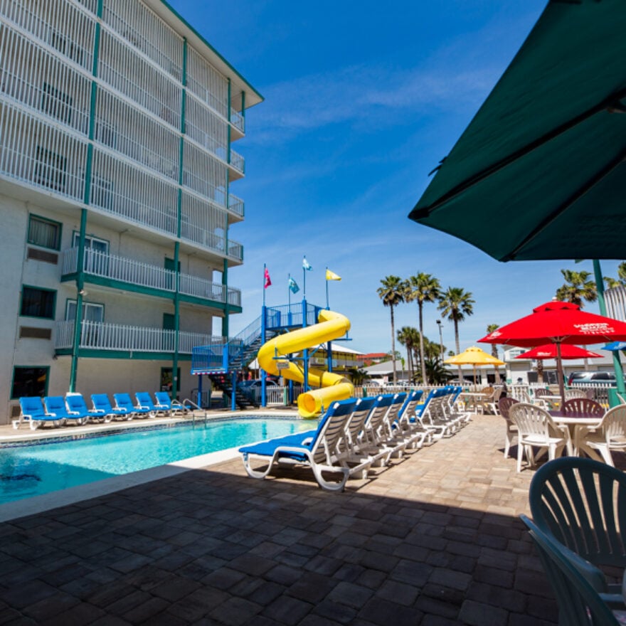 Pool with Turbo Slide at Panama City Beach Resort