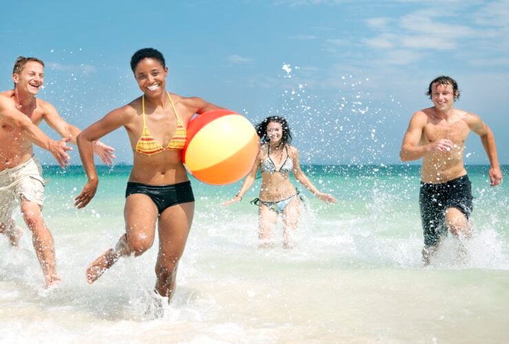 Beach Ball Sunshine Vacation Tropical Summer Concept